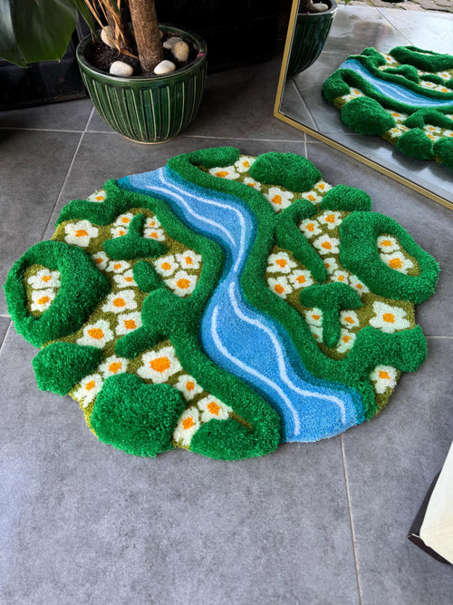 Daisy & River 3D Fluffy Handmade Tufted Rug