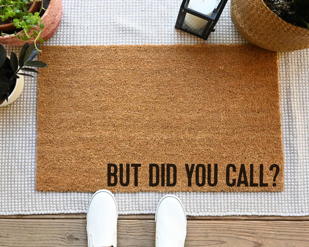 HamlinRowShop Funny Coir Doormat But Did You Call Welcome Mat