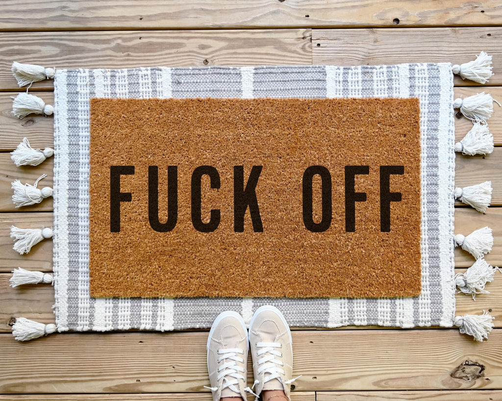 HamlinRowShop Fuck Off Coir Doormat Funny Rude Welcome Mat