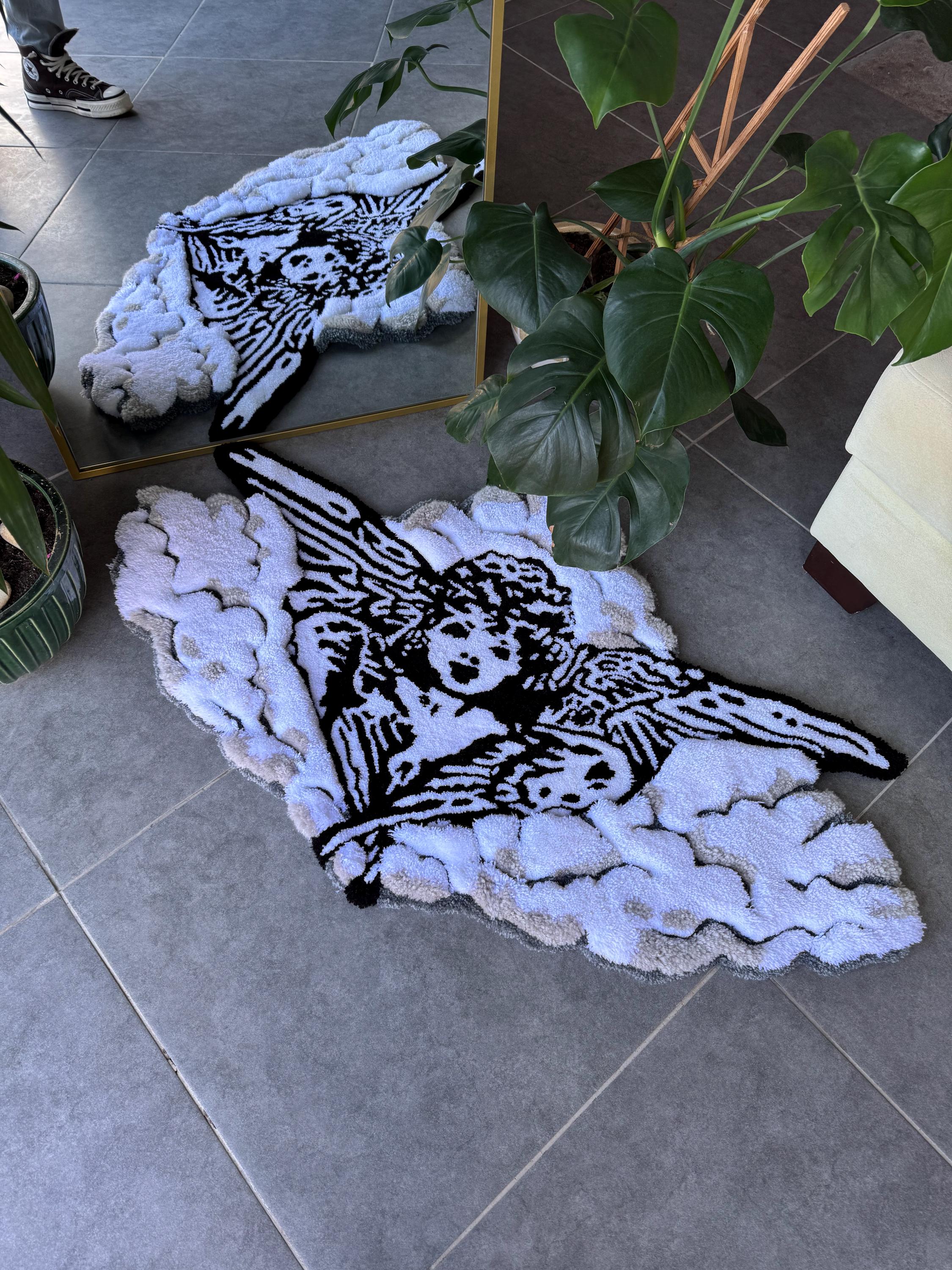 OrnnWorks Angel In The Clouds 3D Fluffy Handmade Tufted Rug