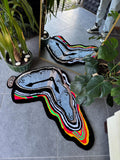 OrnnWorks Surreal Melting Clock Rug Neon Fluffy Handmade Tufted Rug