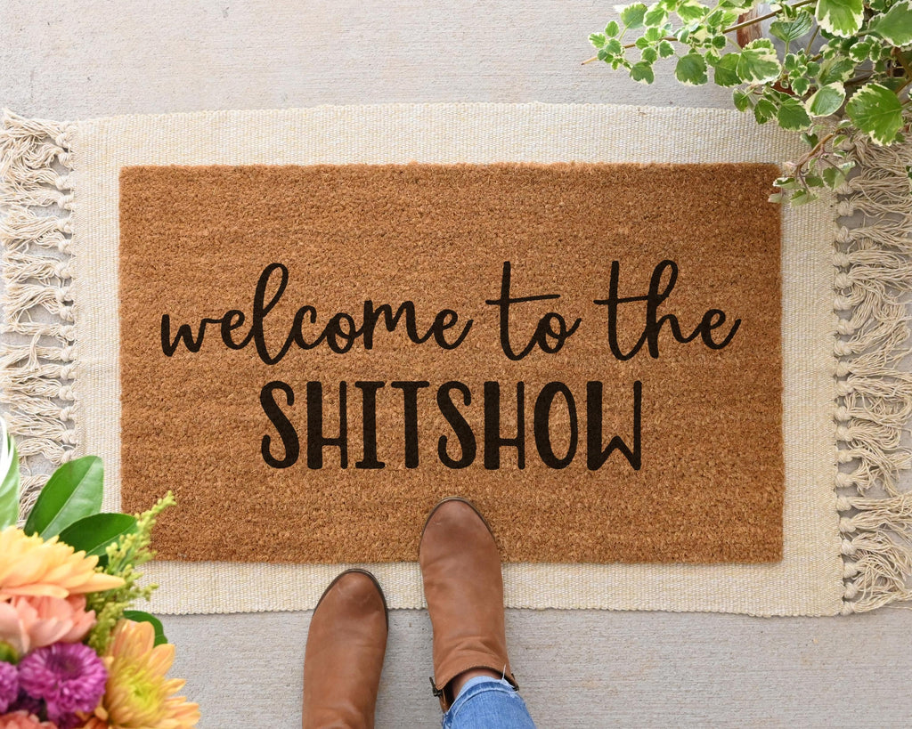 Funny 'Welcome To The Shitshow' Coir Doormat