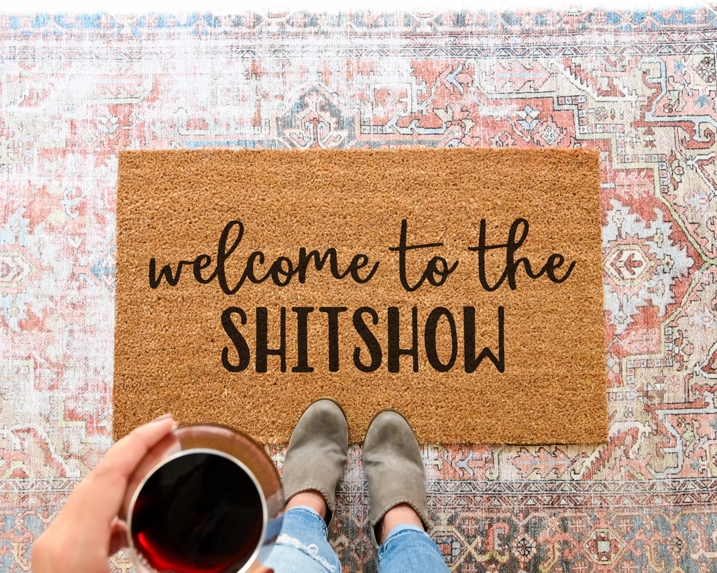 Funny 'Welcome To The Shitshow' Coir Doormat