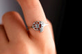 SilverGoldandRose Sterling Silver Birth Flower Ring Personalized Family Jewelry
