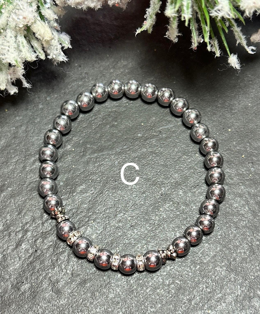 MossberryandStone Winter Wonderland Bracelet Stack With Sparkling Charms