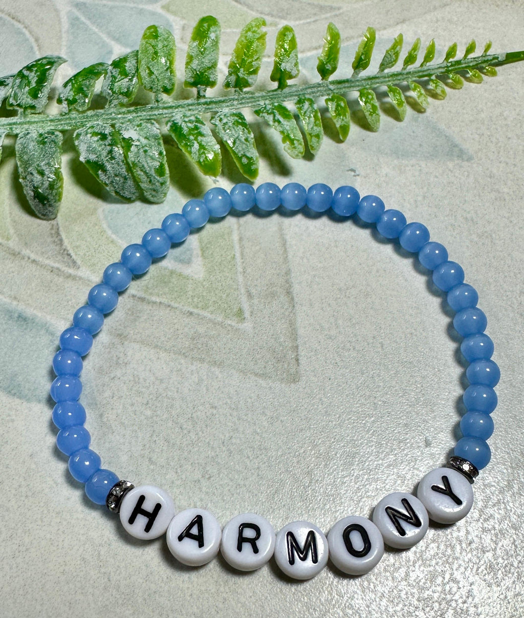 MossberryandStone Harmony Unity Equality Beaded Bracelet Set 4mm Glass 6.5in
