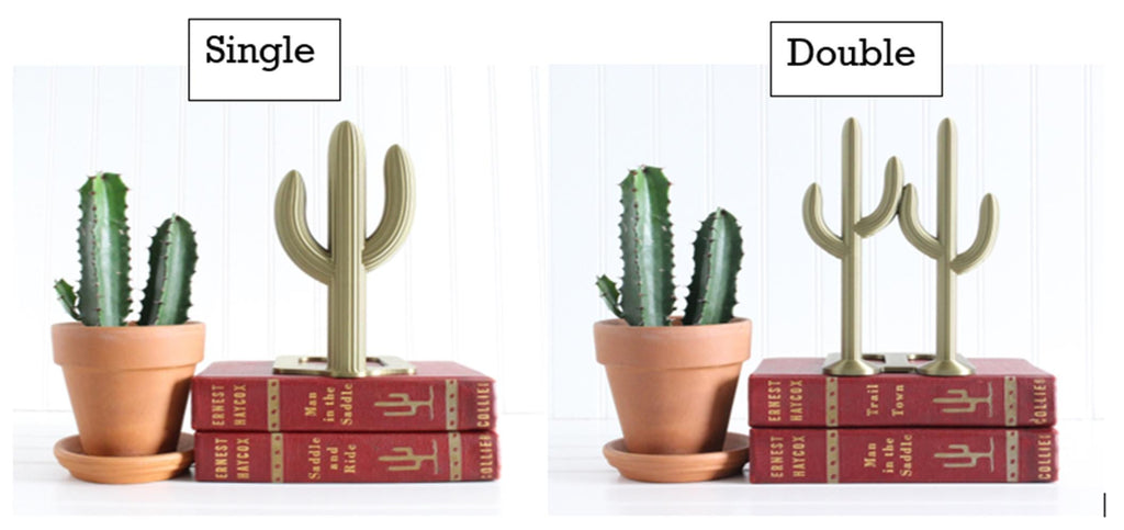 DelightfullyDutch Handmade Cactus Bookend Southwestern Home Decor