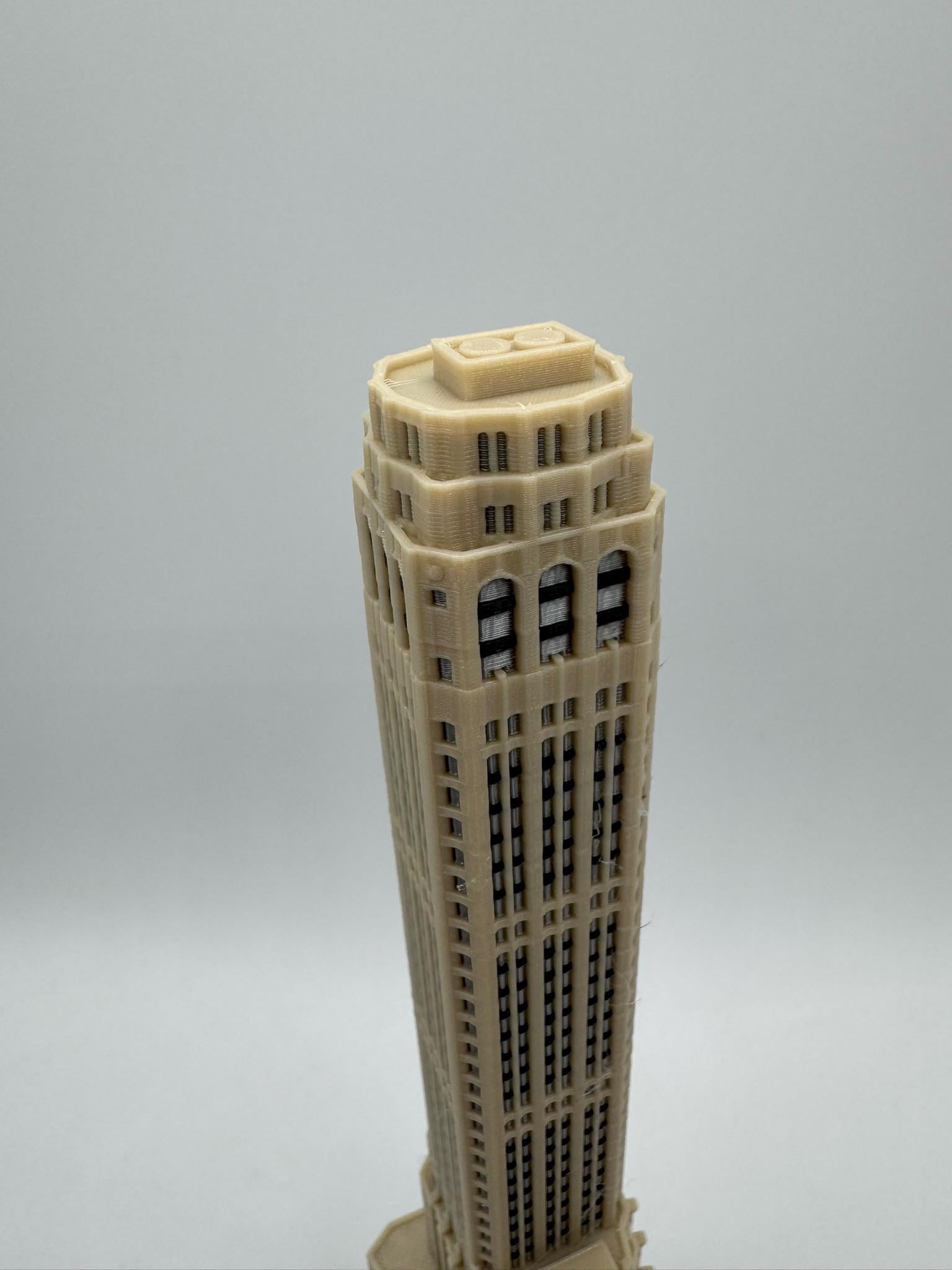 StarsoftheCity 20 Exchange Place 3D Printed Full Color Statue 1:1000 Scale