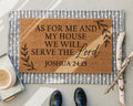 HamlinRowShop Joshua 24:15 Bible Verse Coir Doormat