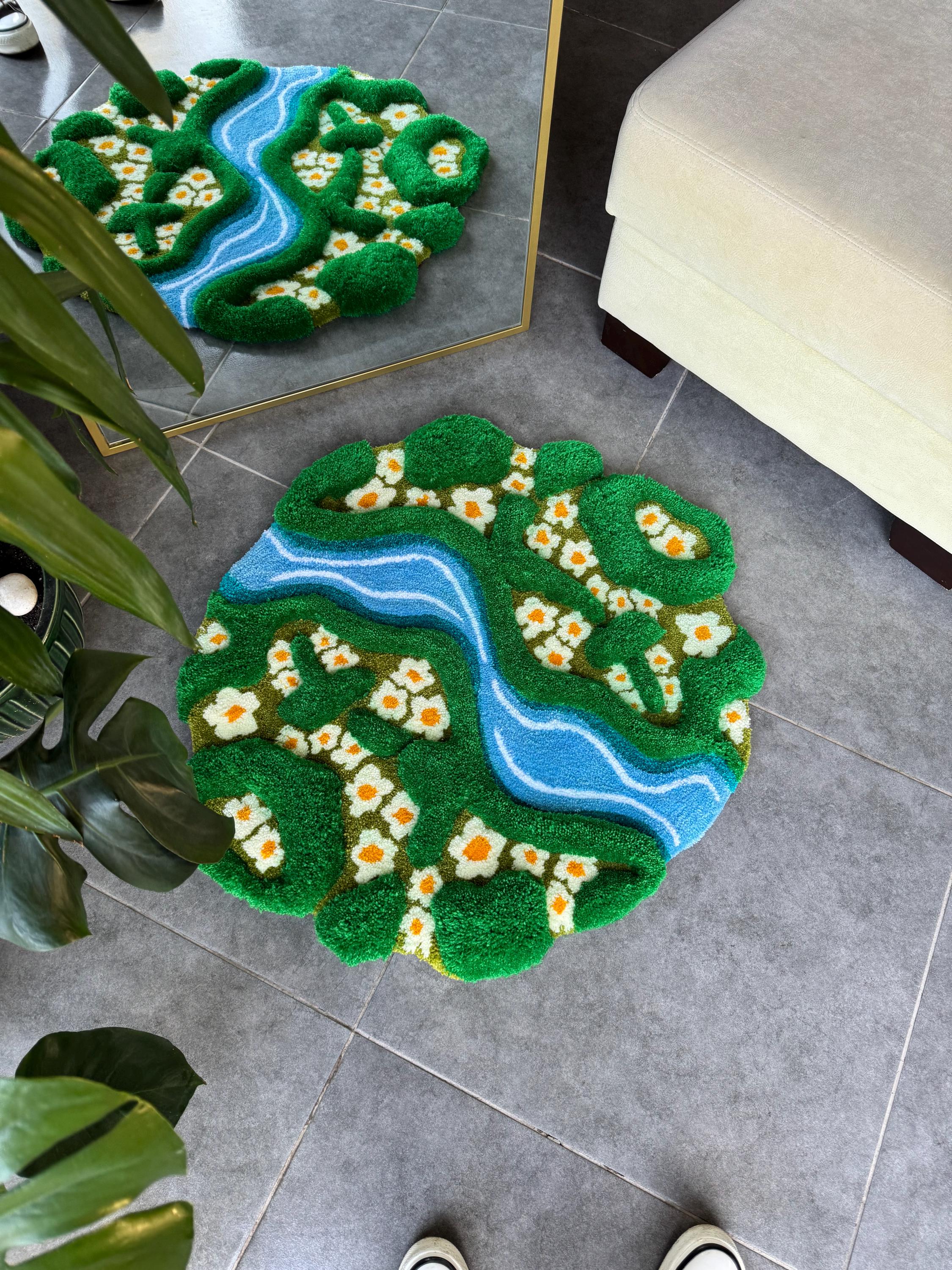 Daisy & River 3D Fluffy Handmade Tufted Rug