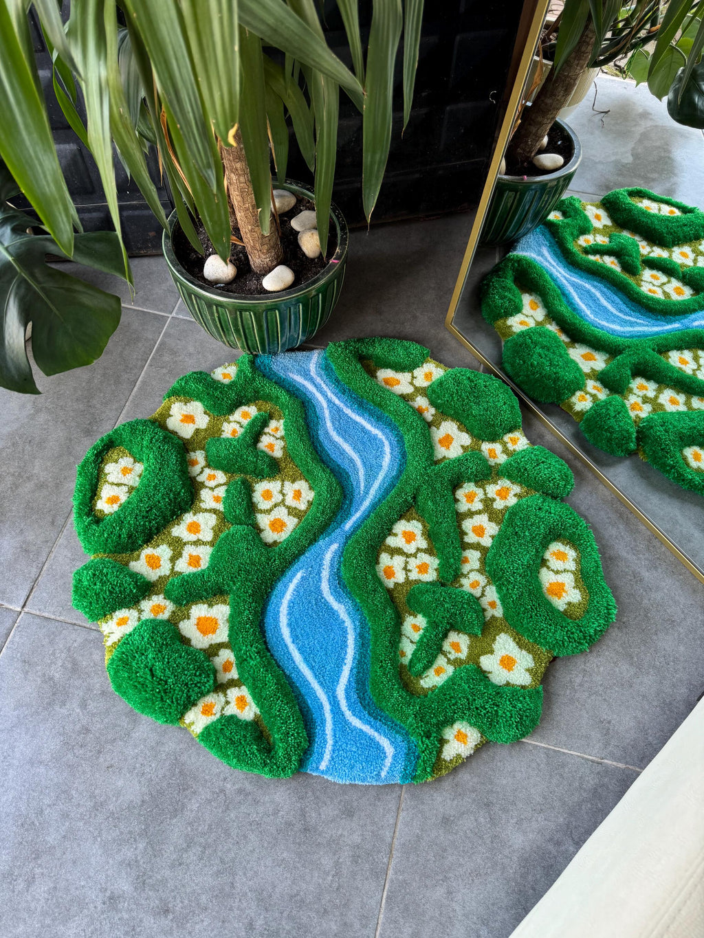 Daisy & River 3D Fluffy Handmade Tufted Rug