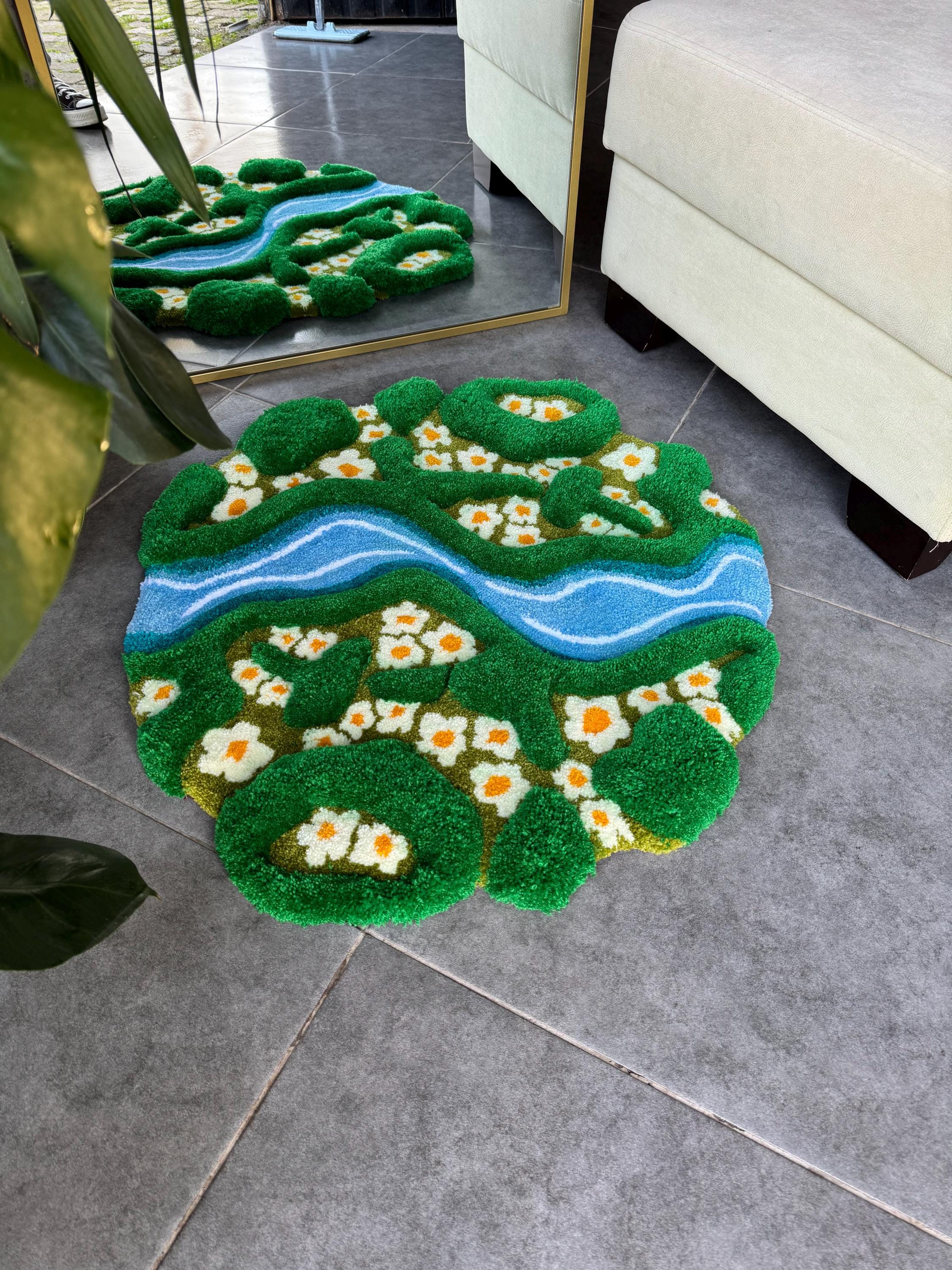 Daisy & River 3D Fluffy Handmade Tufted Rug