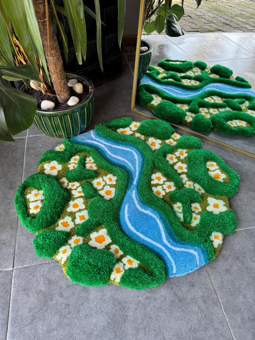 Daisy & River 3D Fluffy Handmade Tufted Rug