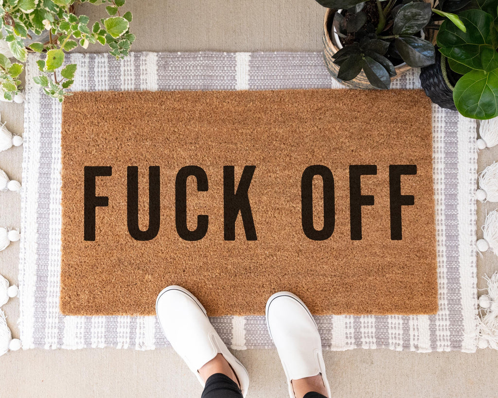 HamlinRowShop Fuck Off Coir Doormat Funny Rude Welcome Mat
