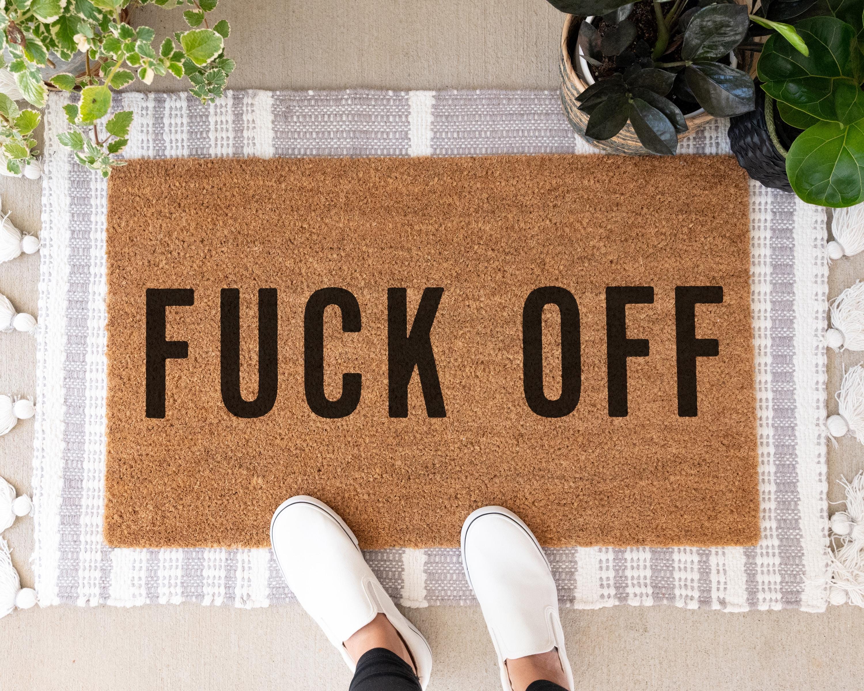 HamlinRowShop Fuck Off Coir Doormat Funny Rude Welcome Mat