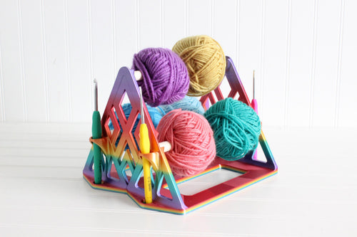 DelightfullyDutch Yarn Holder Yarn Spinner for Crochet Knitting Birch Hardwood
