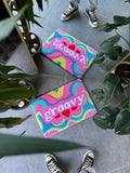 OrnnWorks Groovy Heart Shape Fluffy Tufted Rug 60x40cm