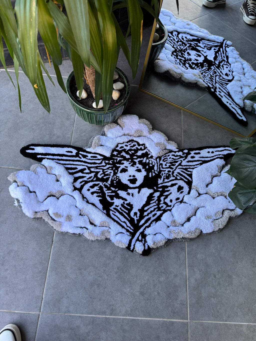 OrnnWorks Angel In The Clouds 3D Fluffy Handmade Tufted Rug