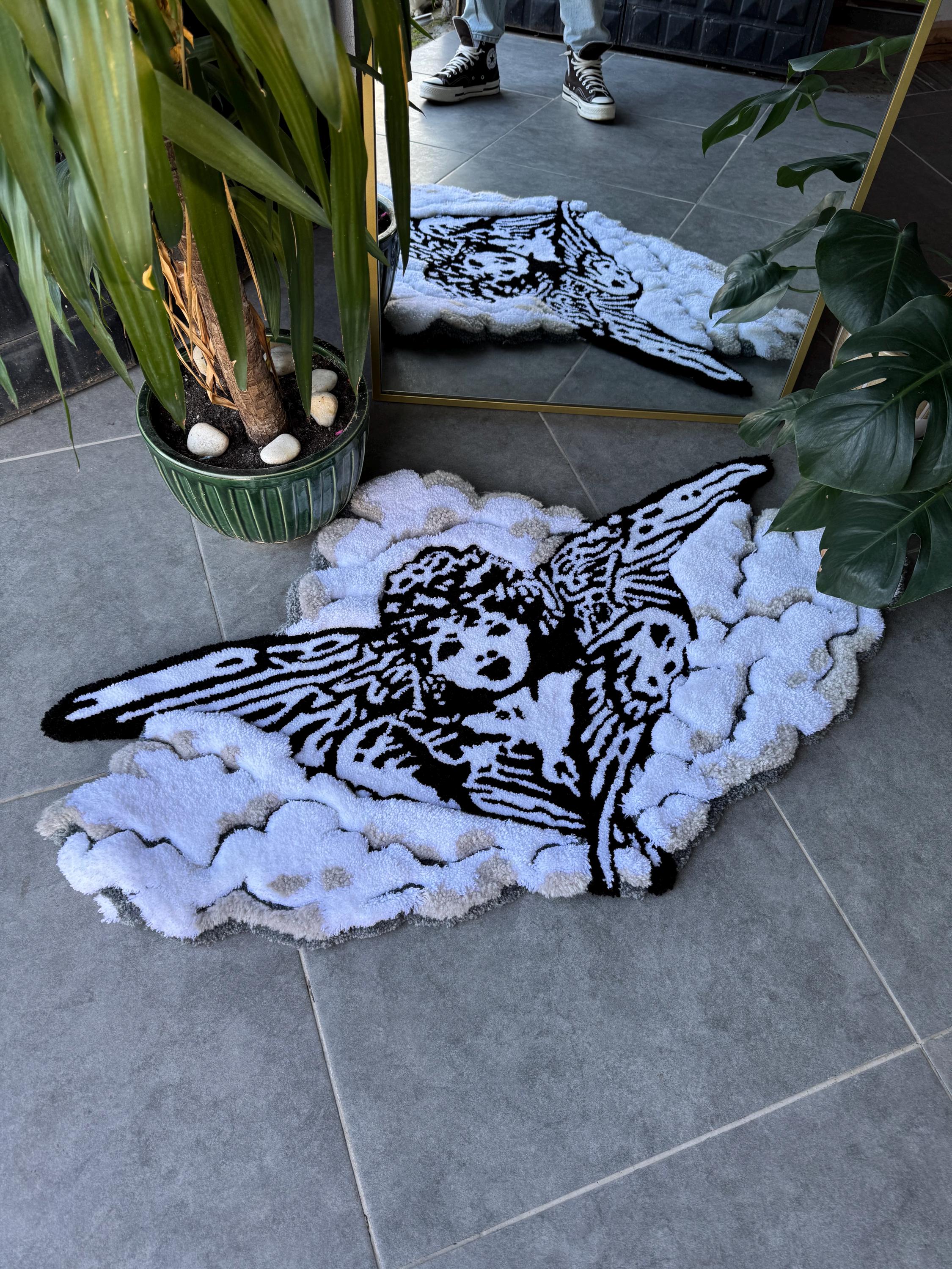 OrnnWorks Angel In The Clouds 3D Fluffy Handmade Tufted Rug
