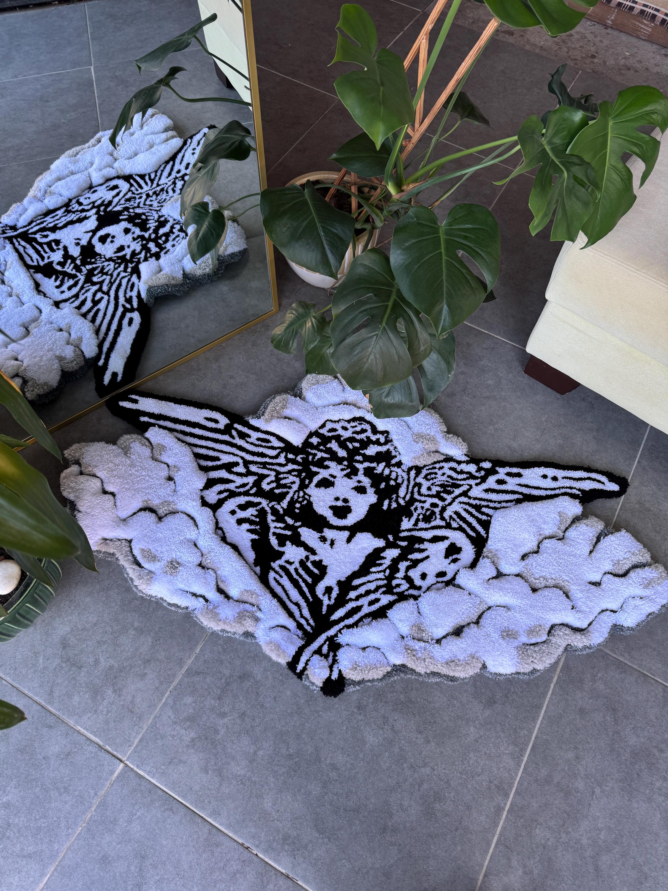 OrnnWorks Angel In The Clouds 3D Fluffy Handmade Tufted Rug
