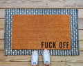 HamlinRowShop Fuck Off Doormat Funny Rude Welcome Mat Housewarming Gift
