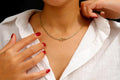 SilverGoldandRose 14K Gold Love Knot Necklace Handmade Sterling Silver Chain