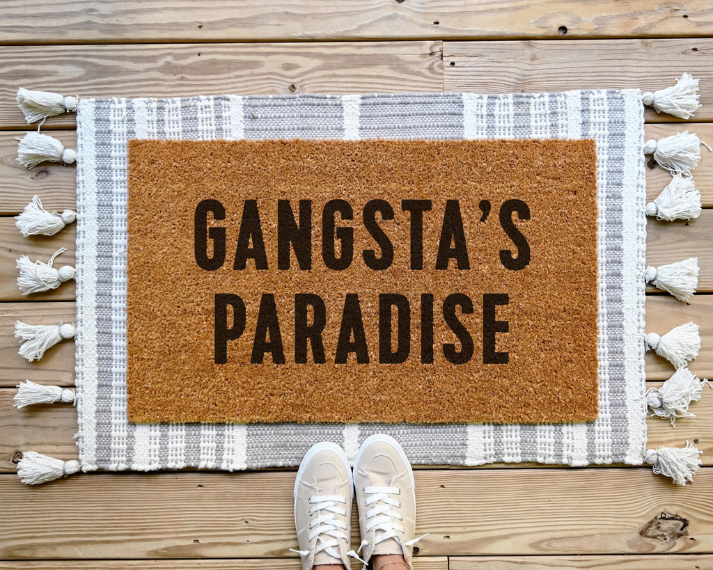 Gangsta's Paradise Coir Doormat Slip-Resistant Rubber Backing