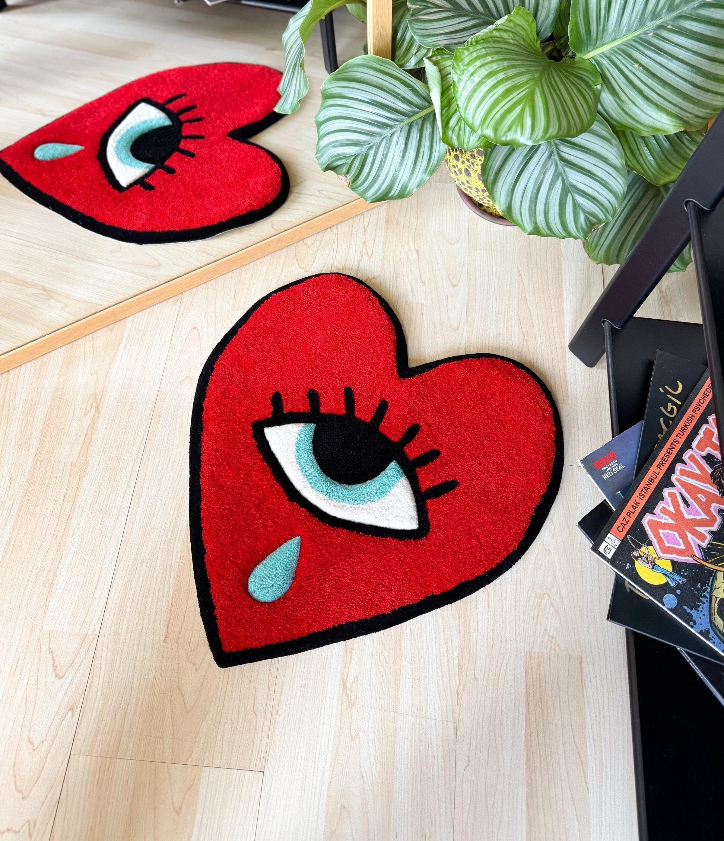 LargoModern Crying Heart Handmade Tufted Rug