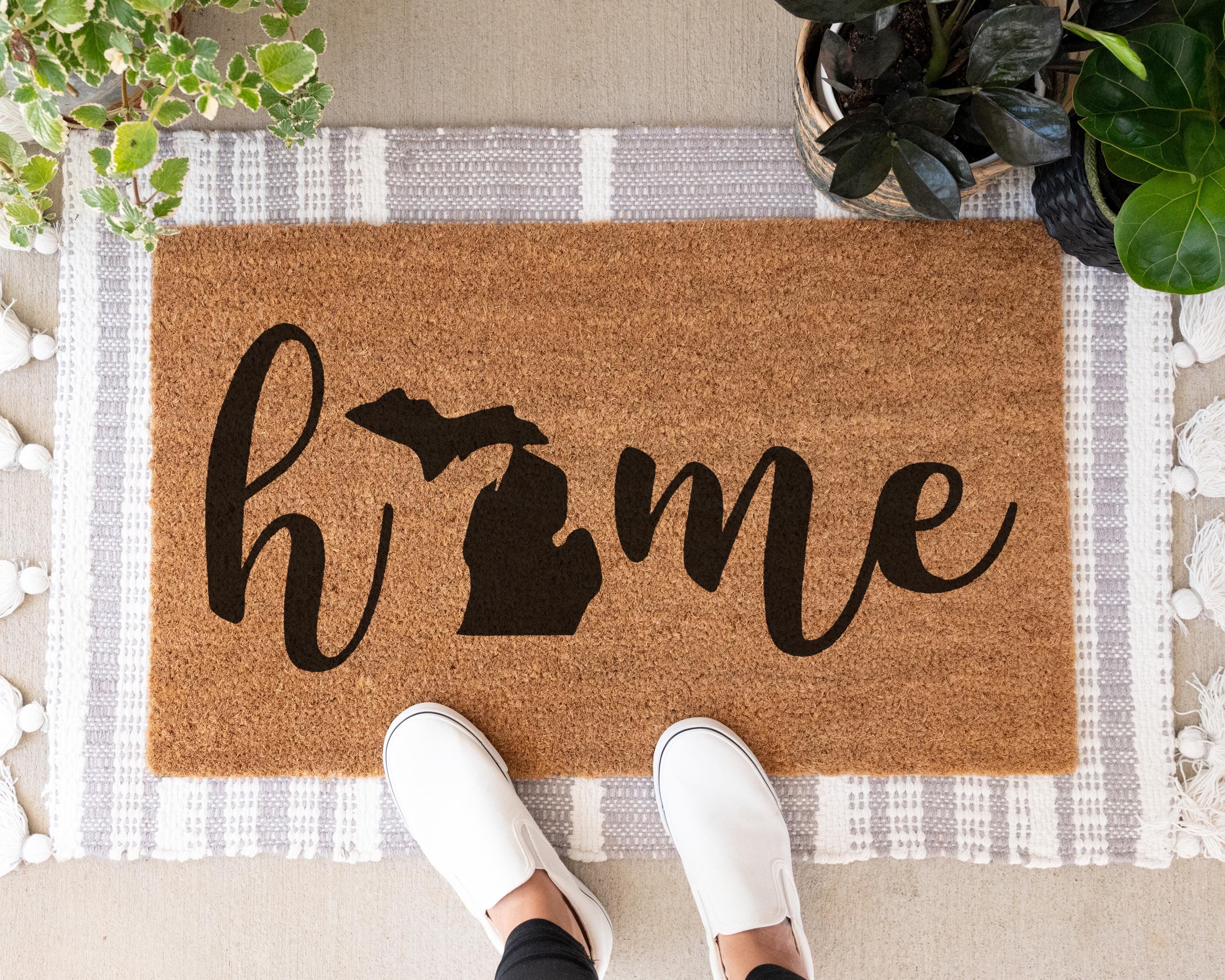 Custom Home State Coir Doormat Personalized Welcome Mat