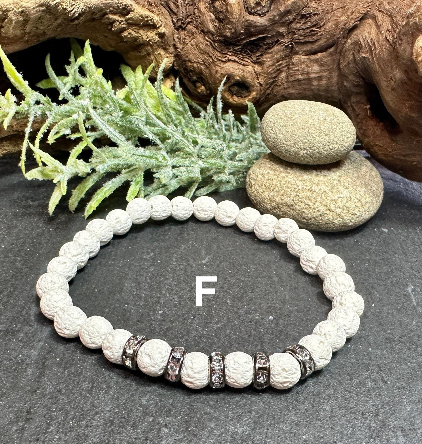 MossberryandStone Beaded Bracelet Stack CZ Peace Sign Charm