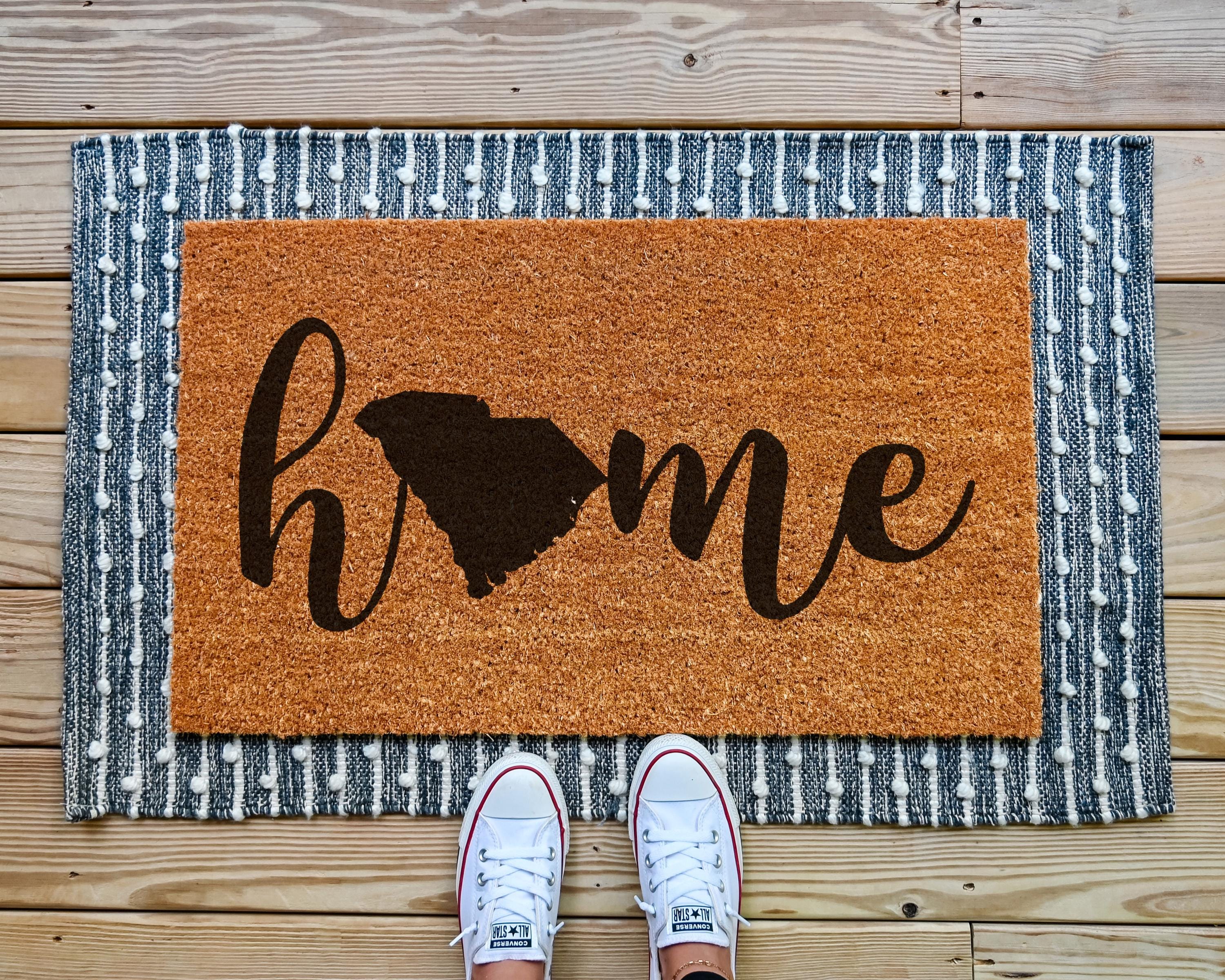 HamlinRowShop Custom Home State Coir Doormat