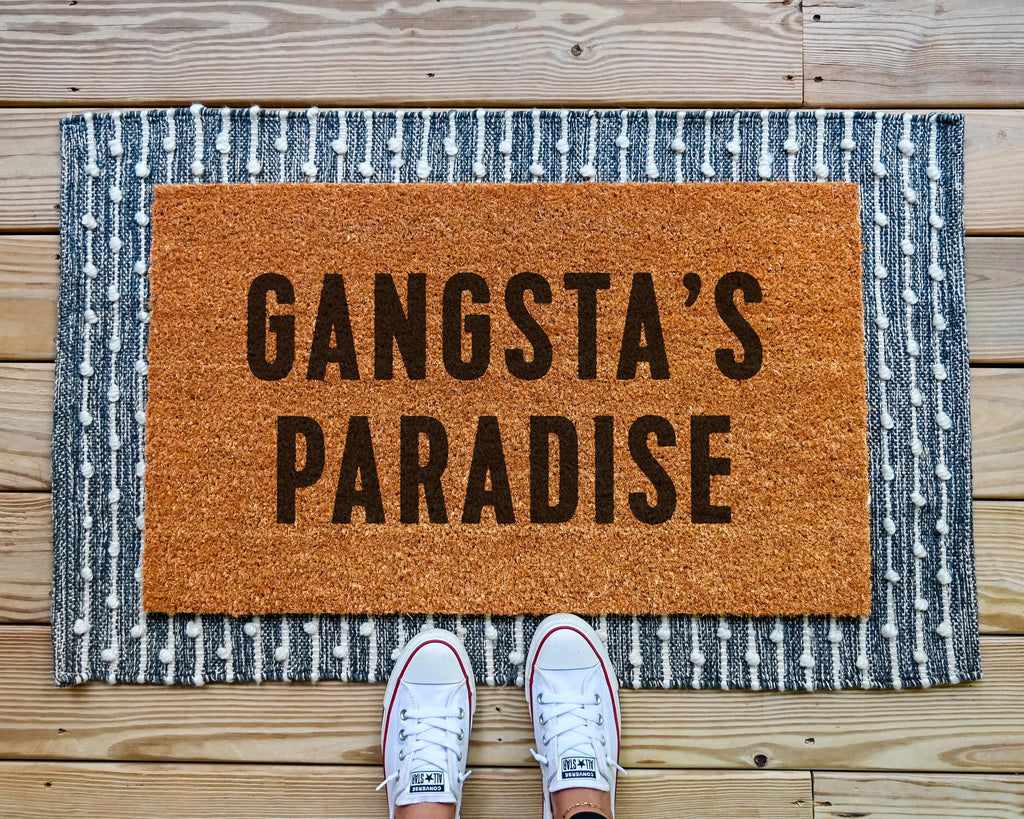 Gangsta's Paradise Coir Doormat Slip-Resistant Rubber Backing