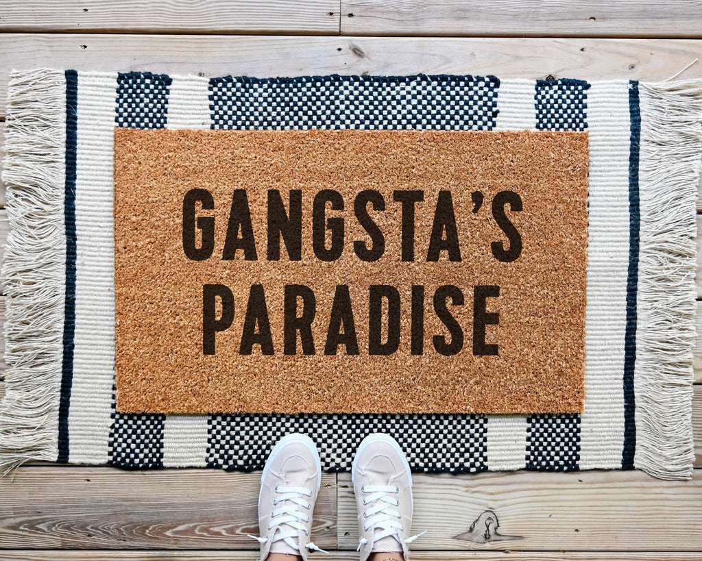 Gangsta's Paradise Coir Doormat Slip-Resistant Rubber Backing