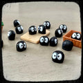 VanillaStarCafe Miniature Black Resin Soot Sprites for Crafting