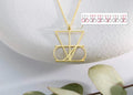SilverGoldandRose Personalized Logo Necklace Hand-Drawn Sterling Silver Pendant