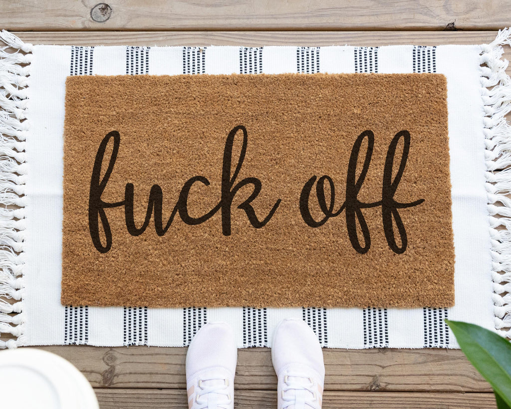 HamlinRowShop Fuck Off Doormat Funny Coir Welcome Mat