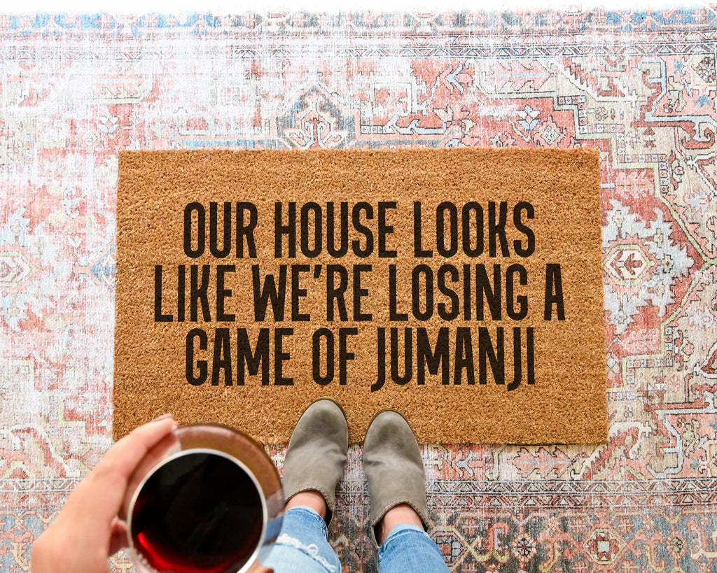 HamlinRowShop Jumanji Funny Coir Doormat Welcome Mat