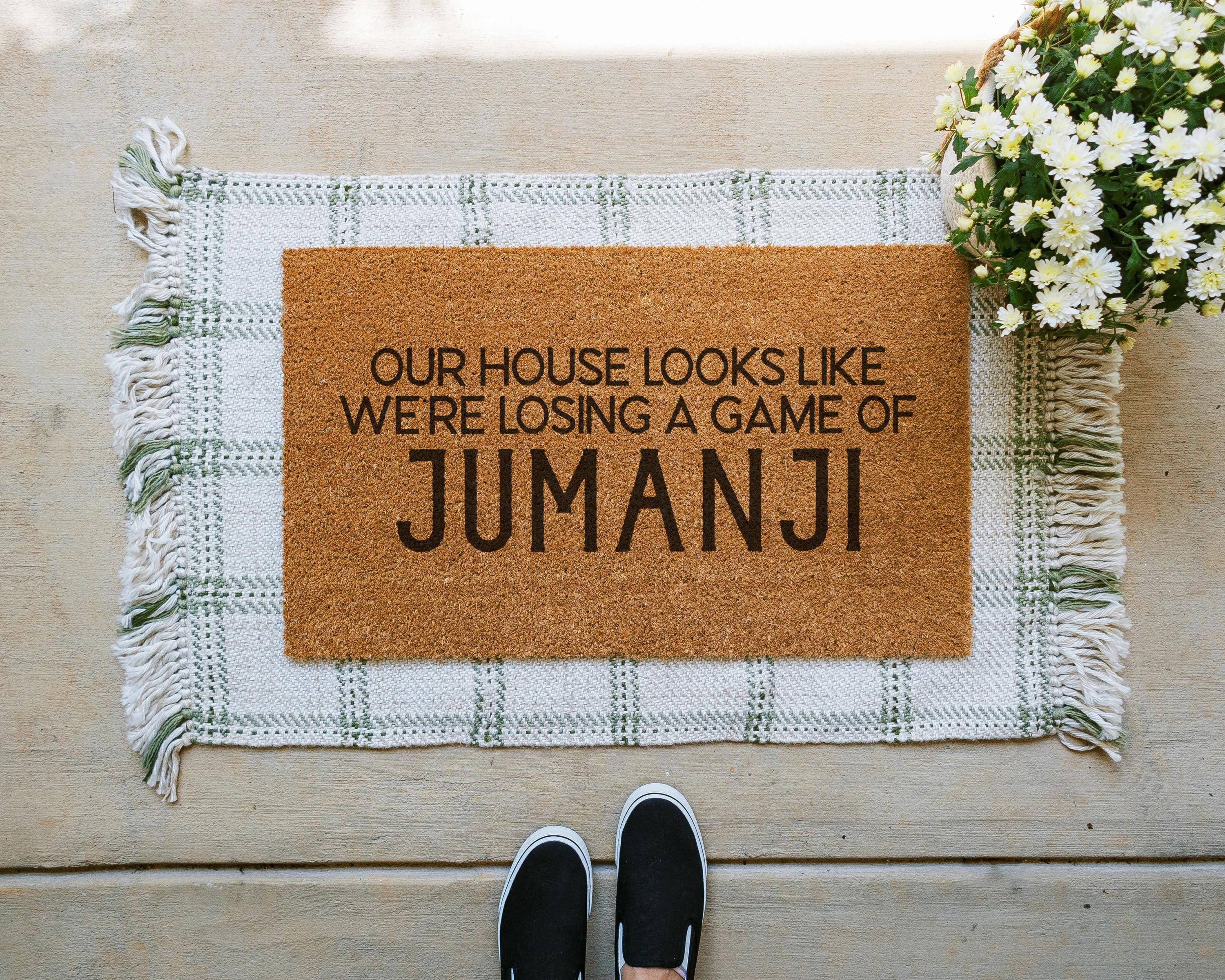 HamlinRowShop Jumanji Funny Doormat Coir Rubber Backing