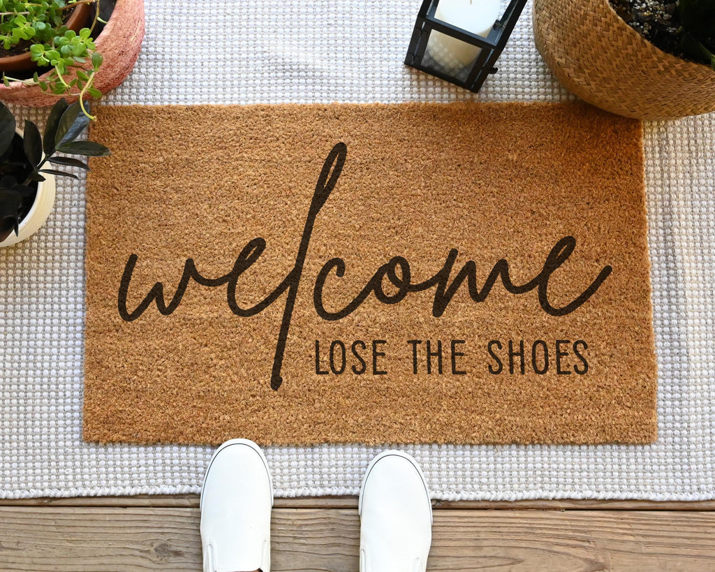 HamlinRowShop Lose The Shoes Coir Doormat Rubber Backing