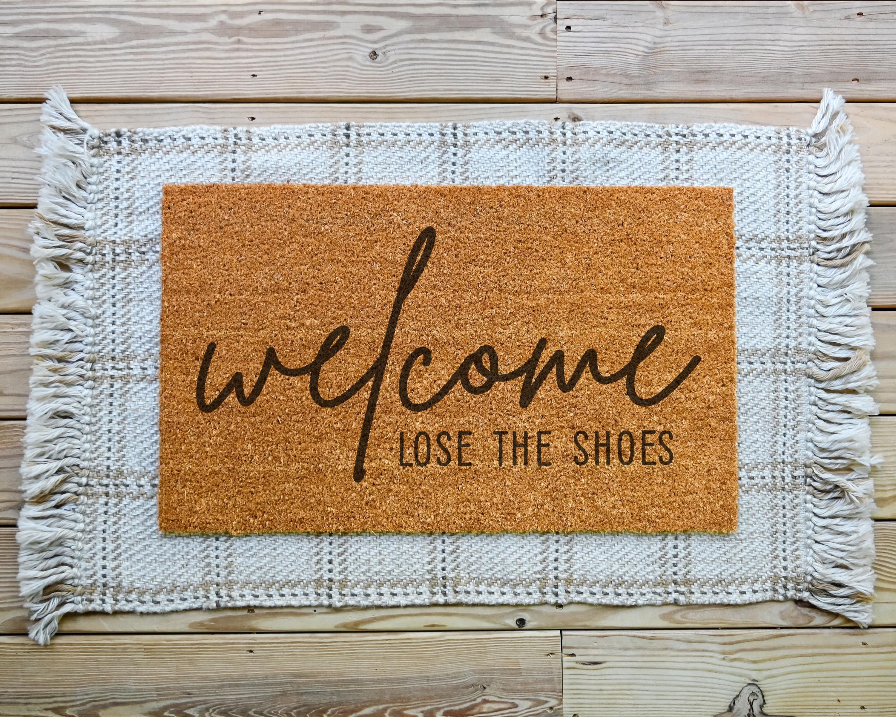 HamlinRowShop Lose The Shoes Coir Doormat Rubber Backing