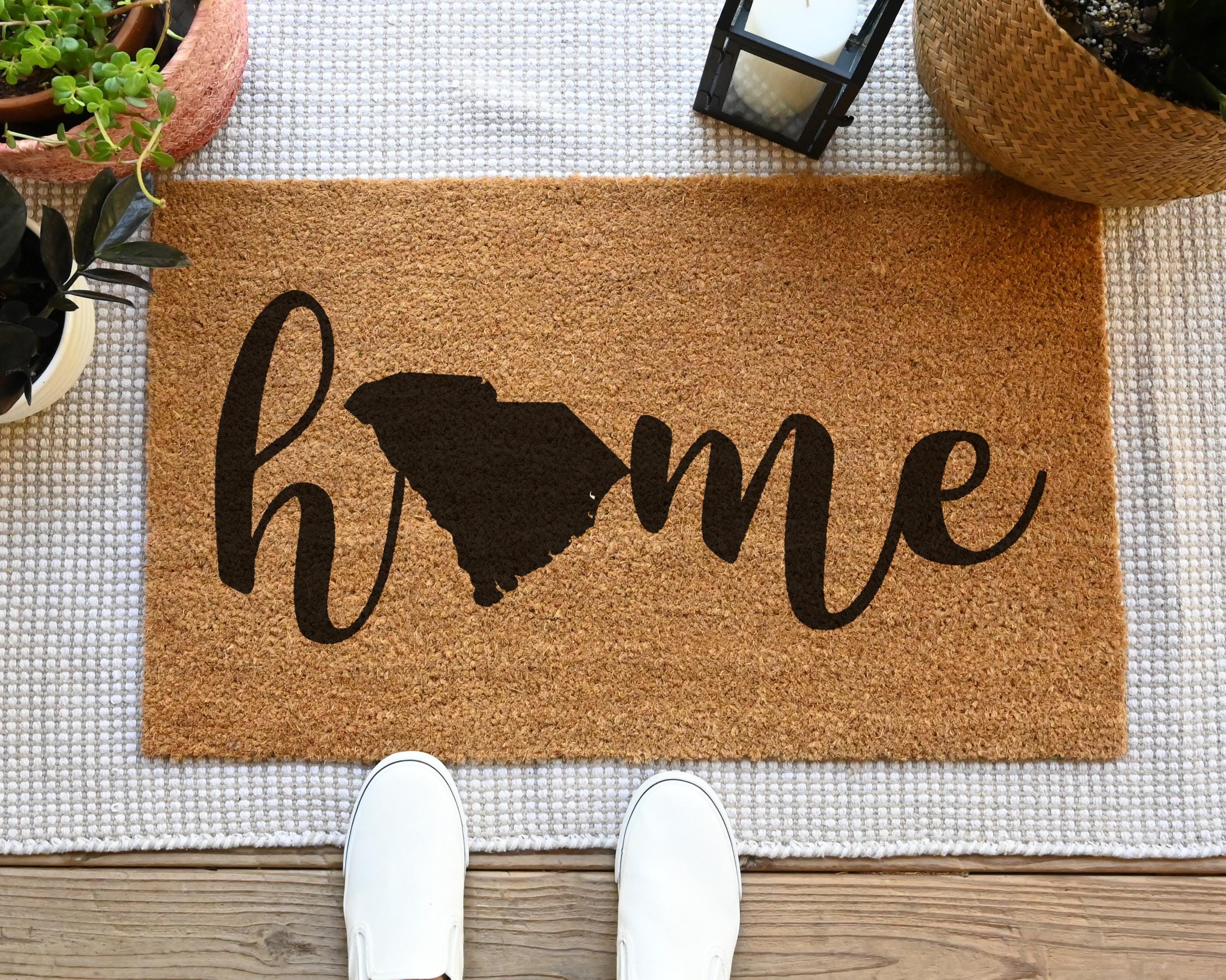HamlinRowShop Custom Home State Coir Doormat