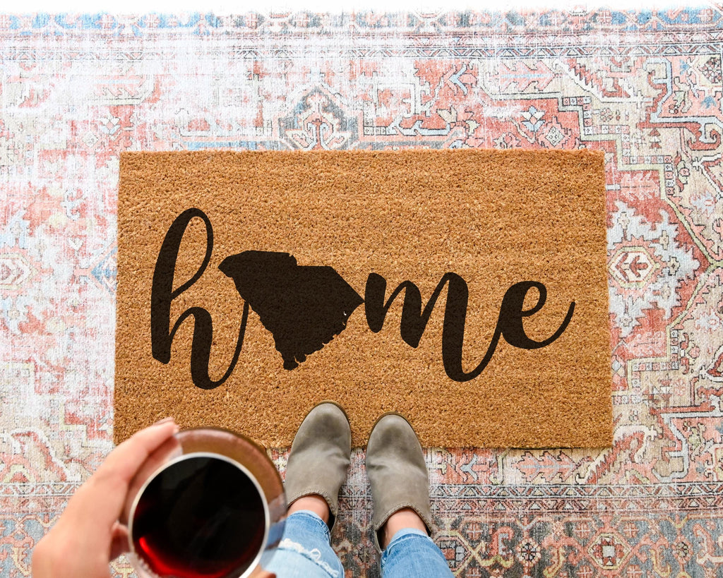 HamlinRowShop Custom Home State Coir Doormat