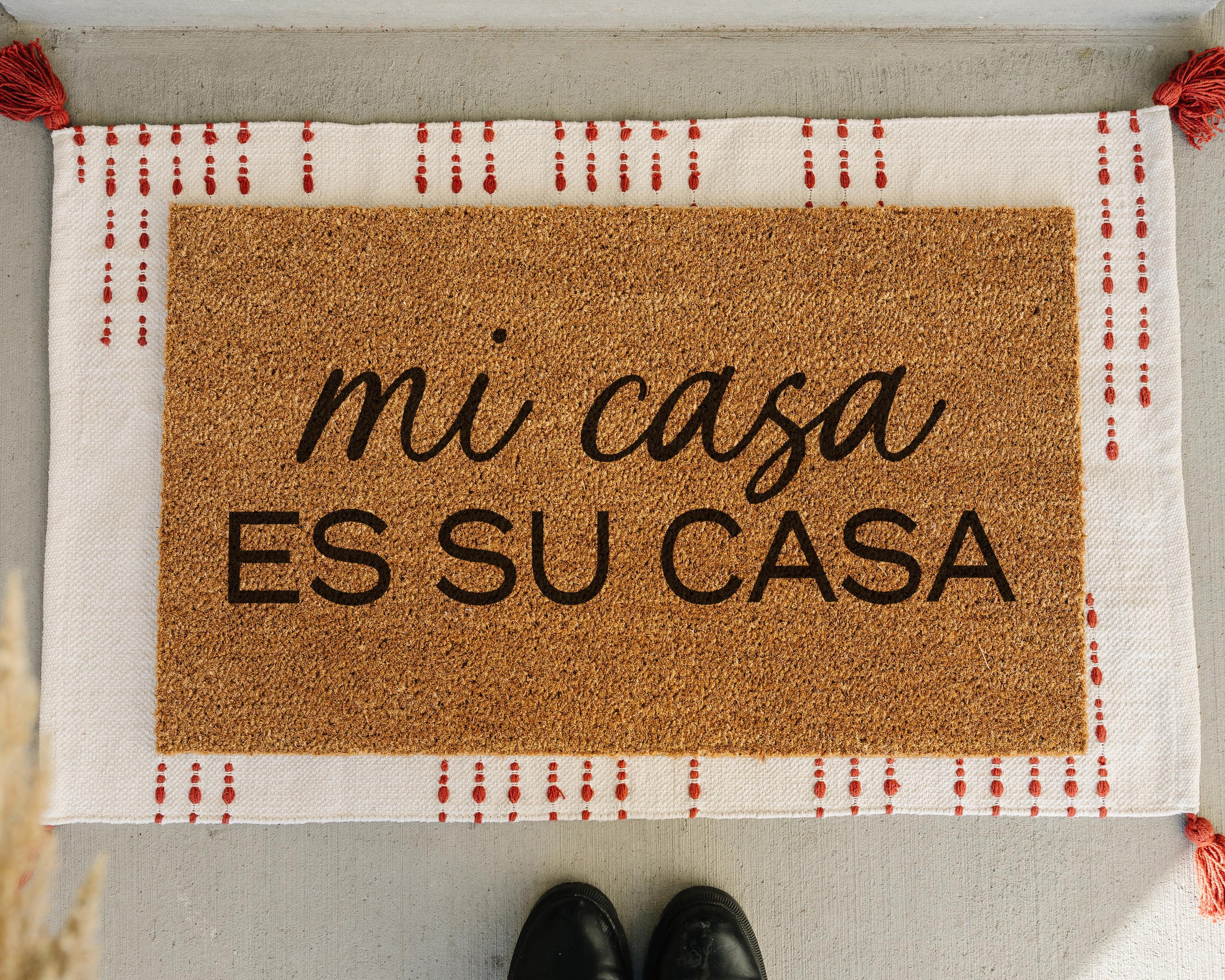 HamlinRowShop Mi Casa Es Su Casa Natural Coir Doormat