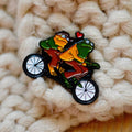 VanillaStarCafe Frog and Toad Together Enamel Pin 1.5in