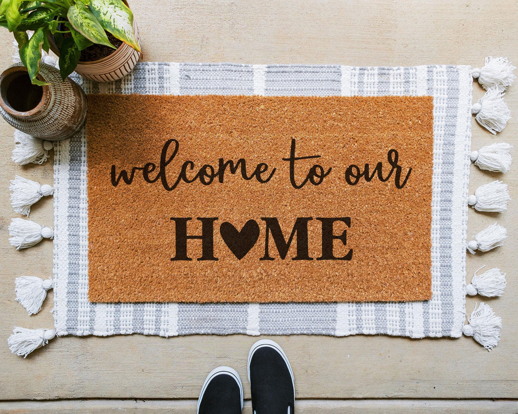 Welcome Home Coir Doormat: Durable Front Porch Mat