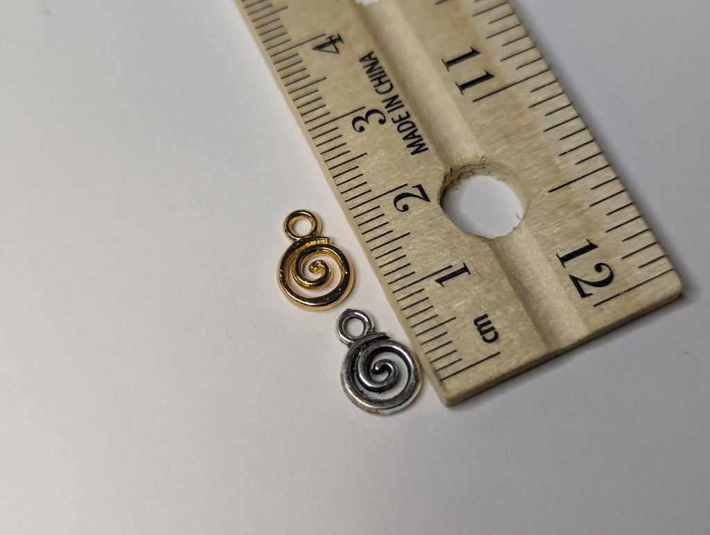 Tiny Spiral Swirl Charm Ceramic Beaded Choker Necklace