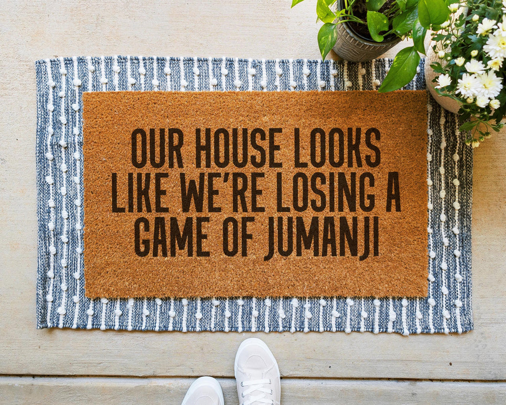 Jumanji Funny Coir Doormat with Slip-Resistant Rubber Backing