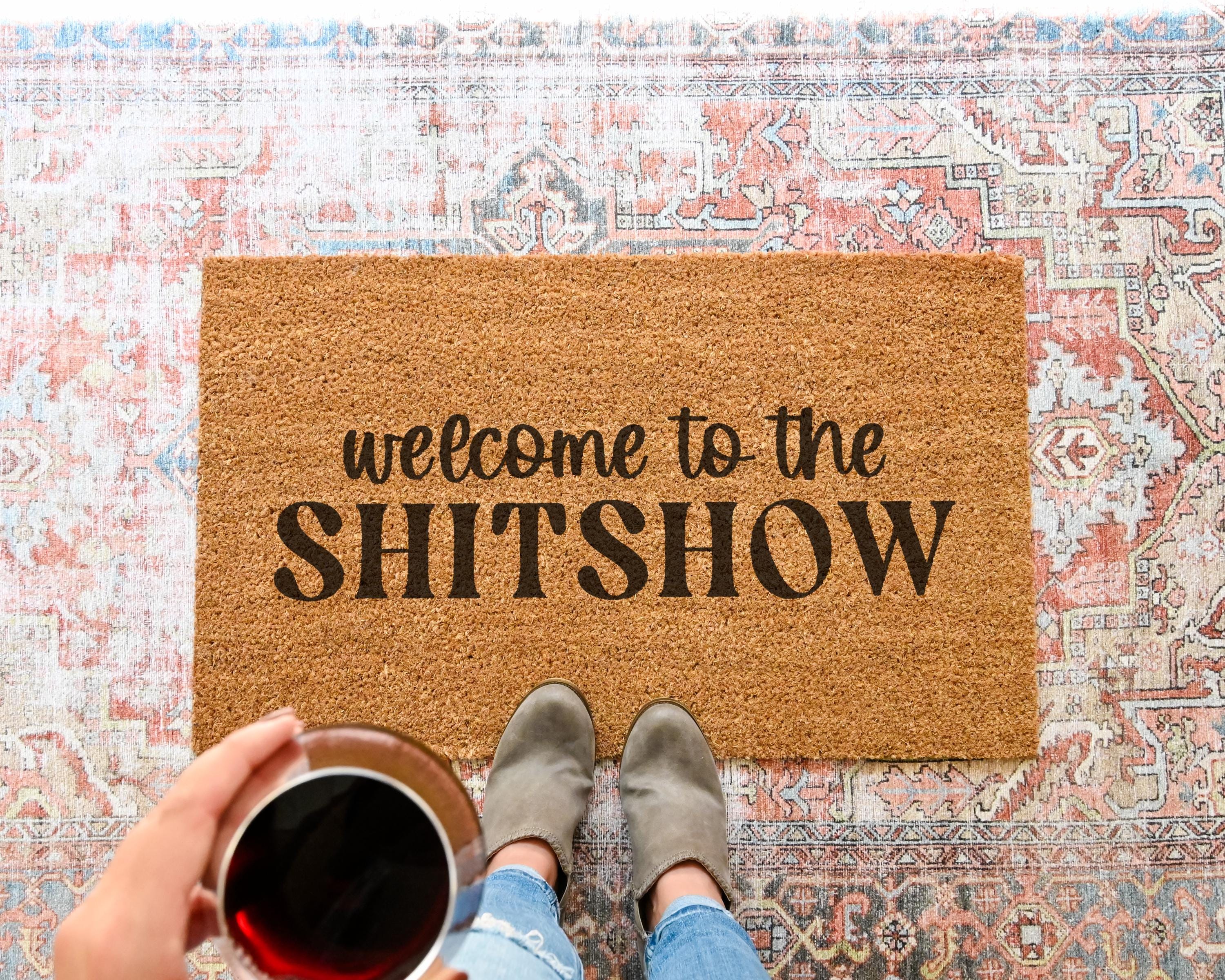 Welcome to the Shitshow Funny Coir Doormat