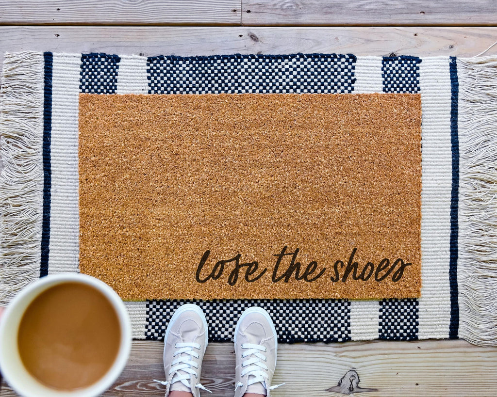 HamlinRowShop Lose The Shoes Funny Coir Door Mat