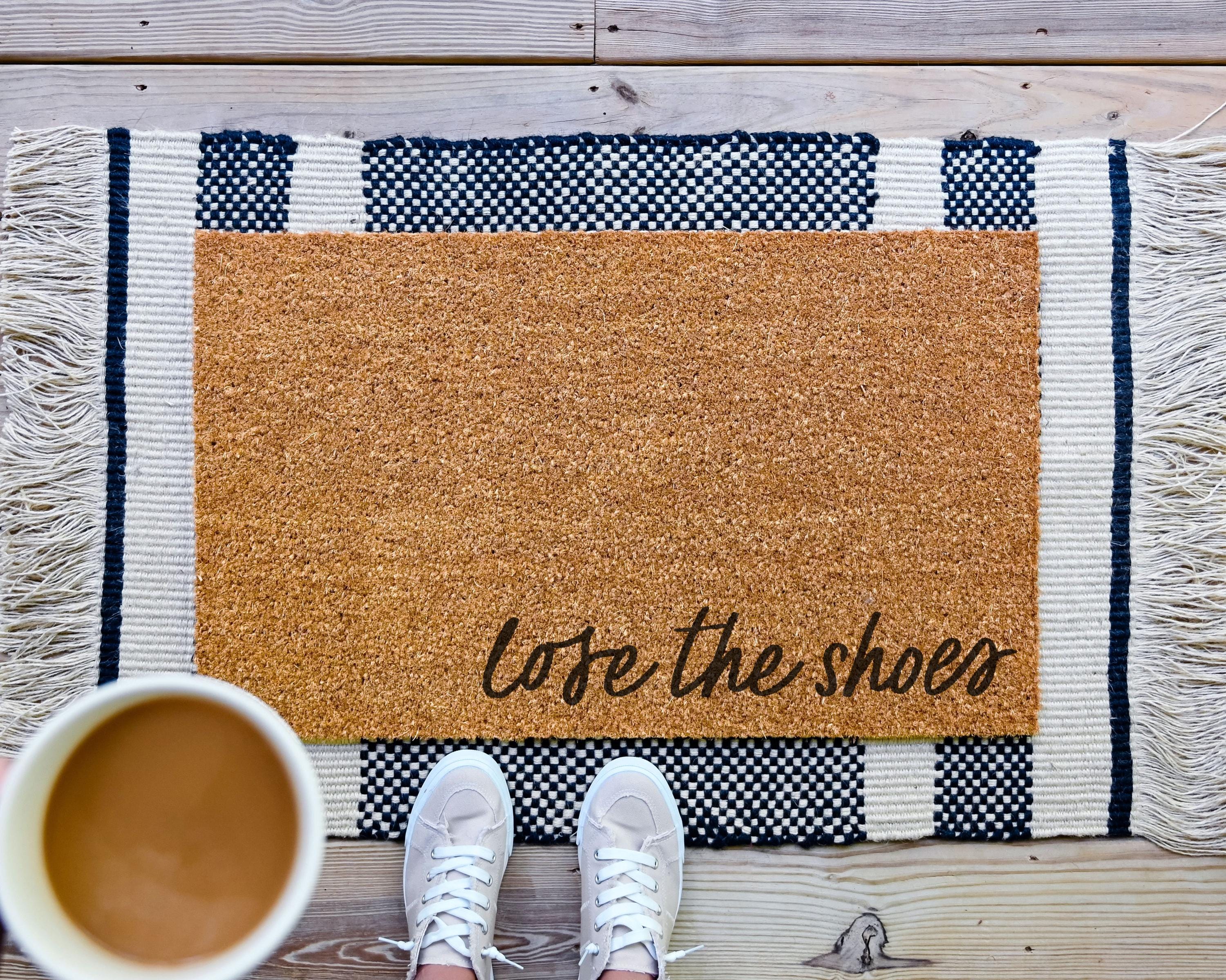HamlinRowShop Lose The Shoes Funny Coir Door Mat